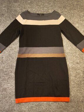 Nine West Colorblock Knit Dress | Women’s M | 3/4 Sleeve